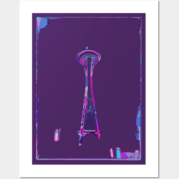 Artistic Seattle Space Needle Wall Art by WelshDesigns